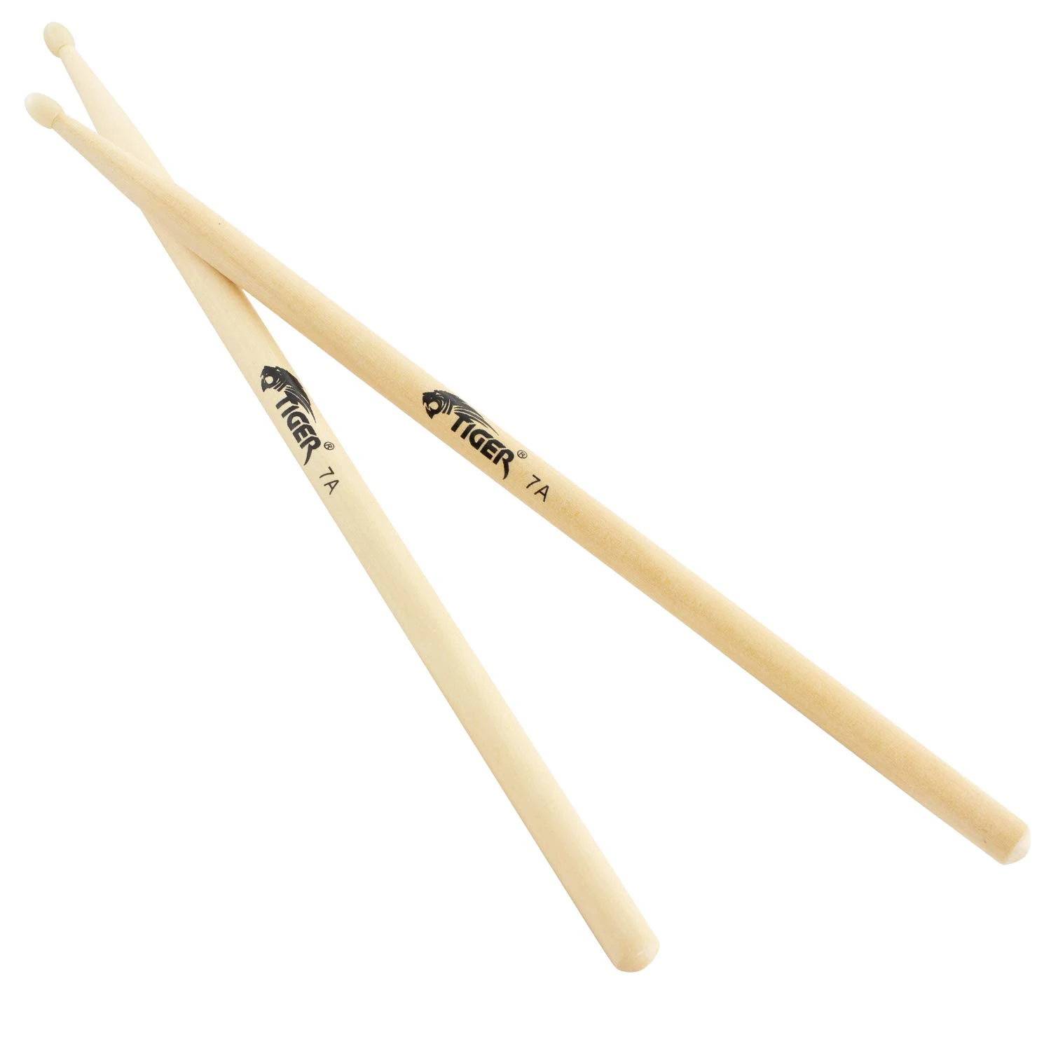 TIGER TDA86-7A | 7A Nylon Tip Maple Drumsticks | One Pair
