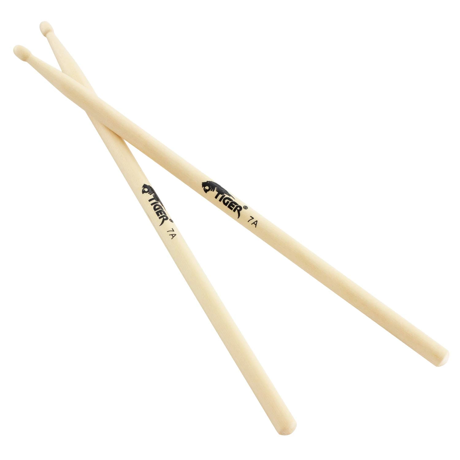 Tiger 7A Maple Drumsticks with Wooden Tips