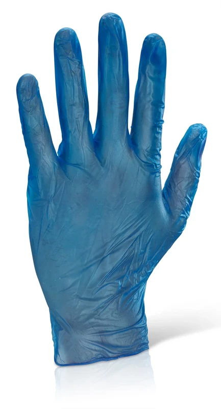 VINYL EXAMINATION GLOVES BLUE L