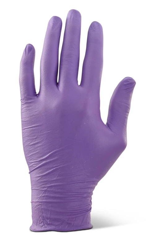 NITRILE EXAMINATION GLOVES POWDER FREE PURPLE S