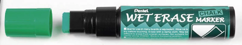 Pentel Wet Erase Jumbo SMW56-D Chalk Markers Chisel Tip 3.5 - 10.5 mm Green
