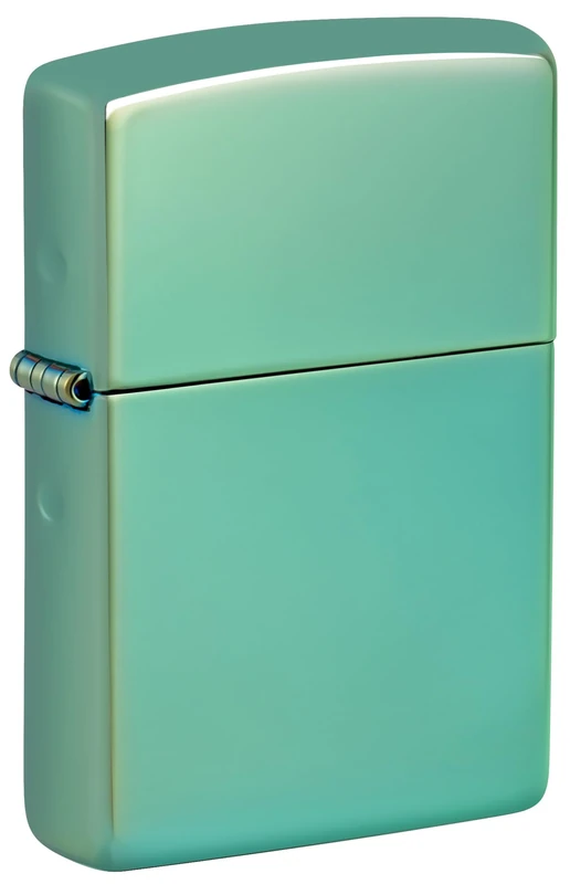Zippo - Windproof Lighter, Chameleon, Highly Polished Green, Base Model, Refillable, Reusable, Windproof Design, Gift Box, Made in the USA