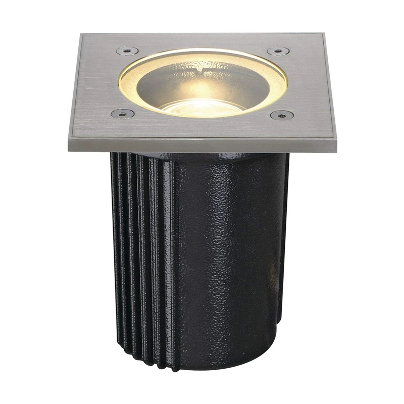 SLV Ground recessed Light DASAR Exact 116 / Spotlight for Terrace, Outdoor Spotlight, recessed lamp Garden, Ground lamp for Outdoor / GU10 IP67 35W Stainless Steel