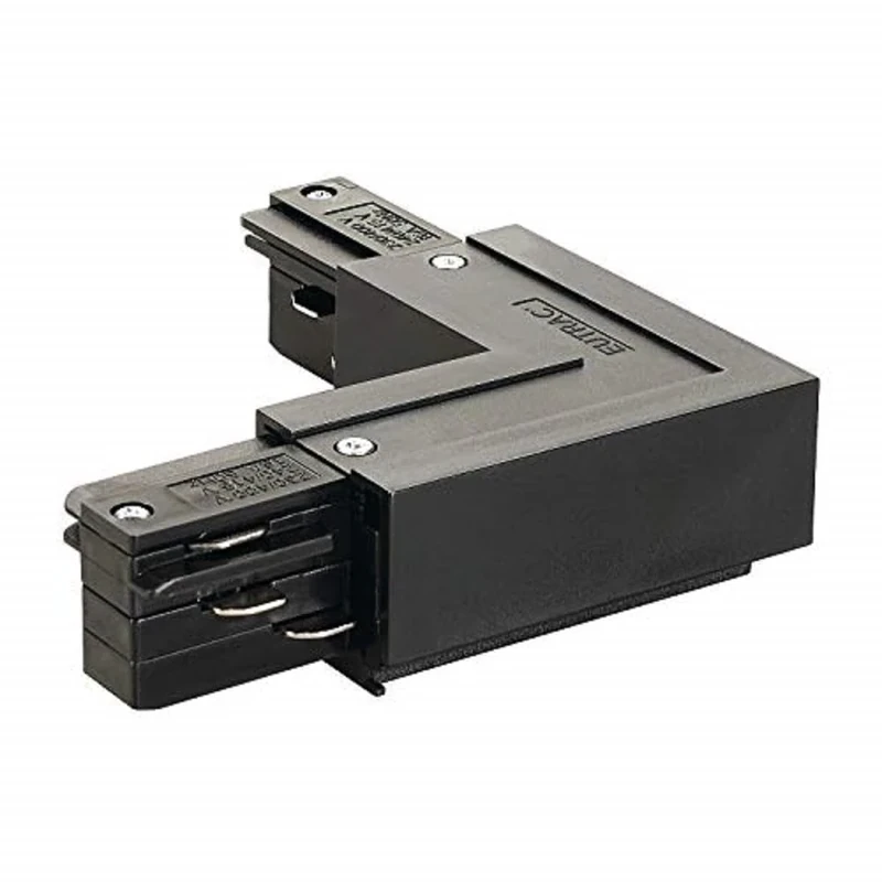 Eutrac L-Connector Grounding Outside, Black