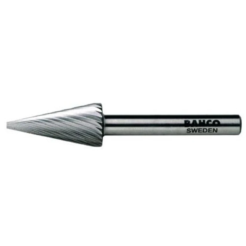 Bahco M1227M06X Tungsten Carbide Rotary Burr Medium Pointed Nose with 24/12 Tooth, Silver