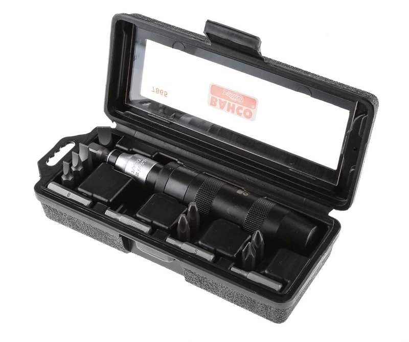 Bahco Small Impact Screwdriver Set, 14-Piece, Slotted, Phillips, Hexagonal, Black