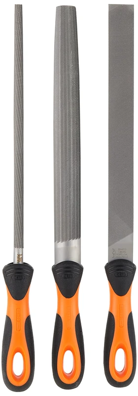 Bahco 1-473-10-2-2 Type of Cut-2 "Ergo" File Set, Multi-Colour, 250 mm, Set of 3 Piece