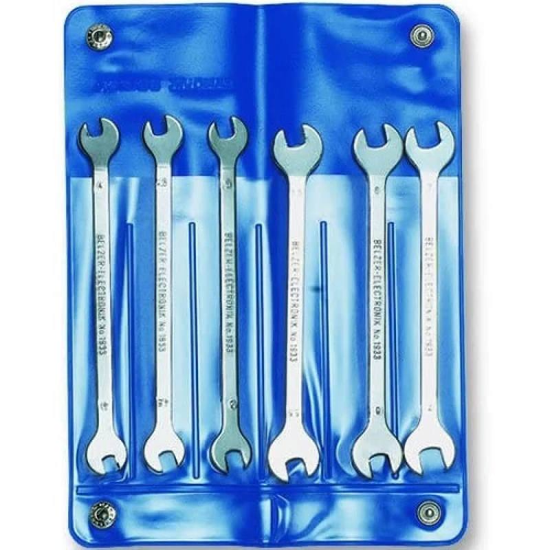 Bahco 1933M/6T Electronic Double Open End Wrench Set, Multi-Colour, Set of 6 Piece