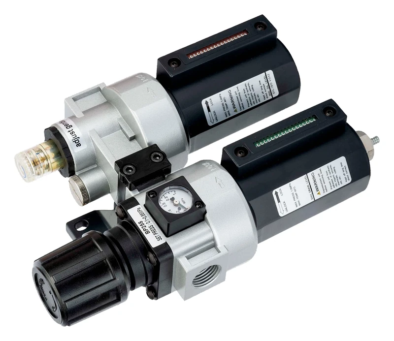 Bahco BP255 Filter Regulator Lubricator Unit, 0 V, Multi-Colour, 1/2-Inch