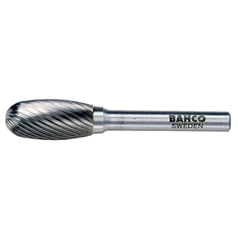 Bahco E1018M06X Oval Medium Rotary Burr, 0 V, Silver, 10/60 mm