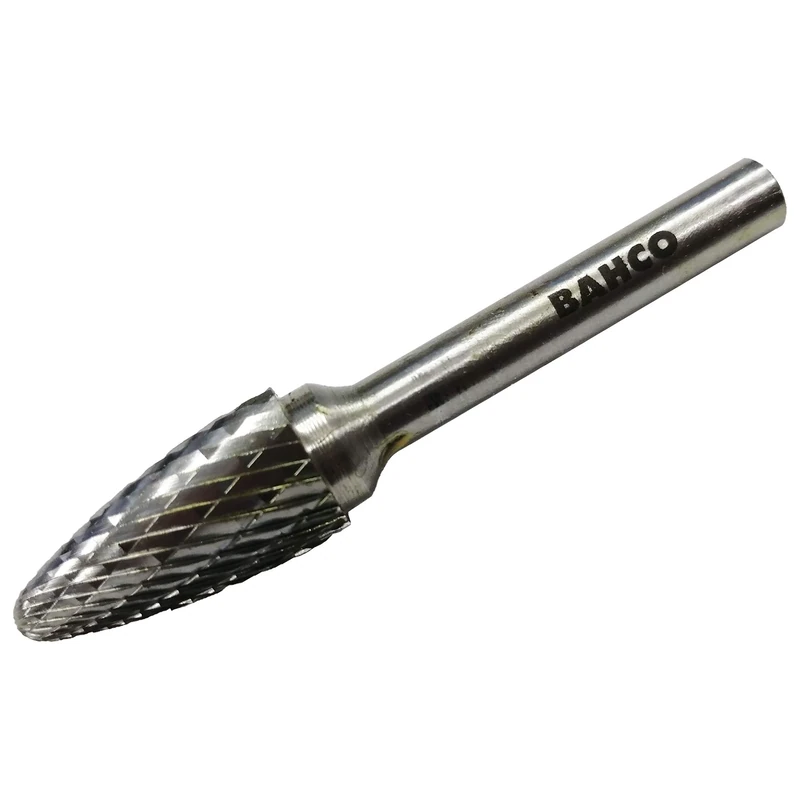 Bahco F1225M06X Tungsten Carbide Rotary Burr with 24/12 Tooth, Silver