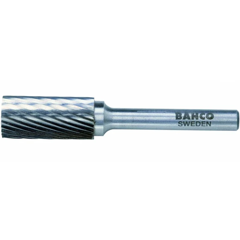 Bahco A1225M06X Cylindrical Medium X-Cut Rotary Burr, 0 V, Silver, 12 x 65 mm