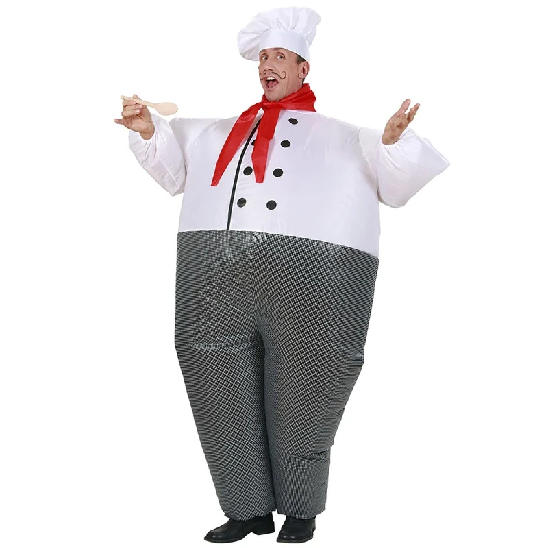 Mens Inflatable Chef Costume for TV Cartoon & Film Fancy Dress
