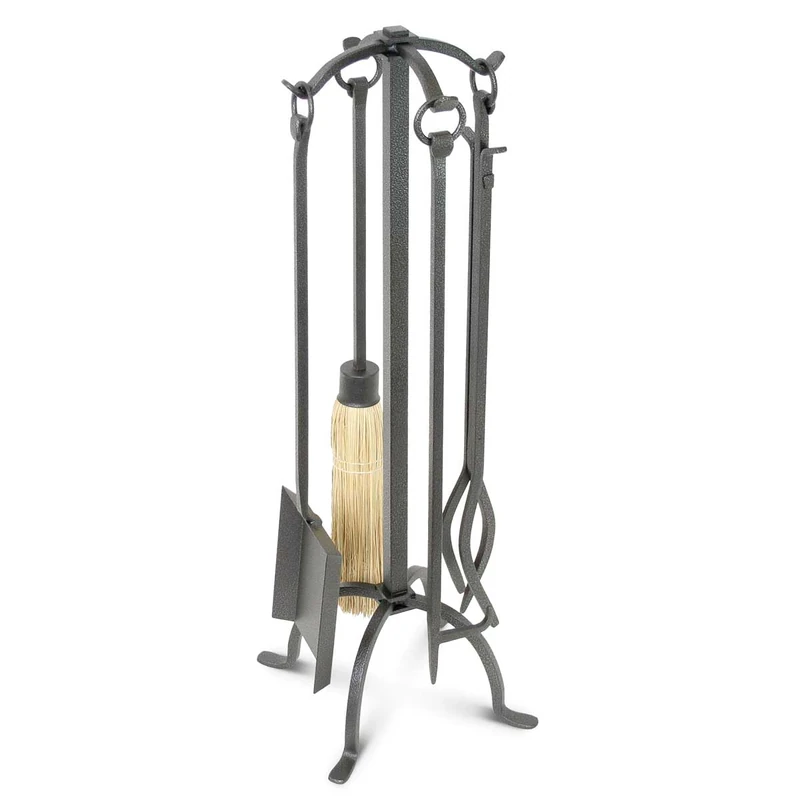 Pilgrim Craftsman 18018 Fireplace Tool Set - Vintage Iron, 31" Tall, 5 Piece