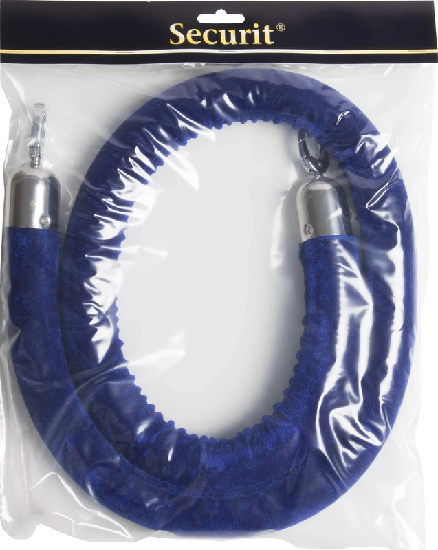 Securit Classic Range Barrier System Rope Chrome Ends, Blue