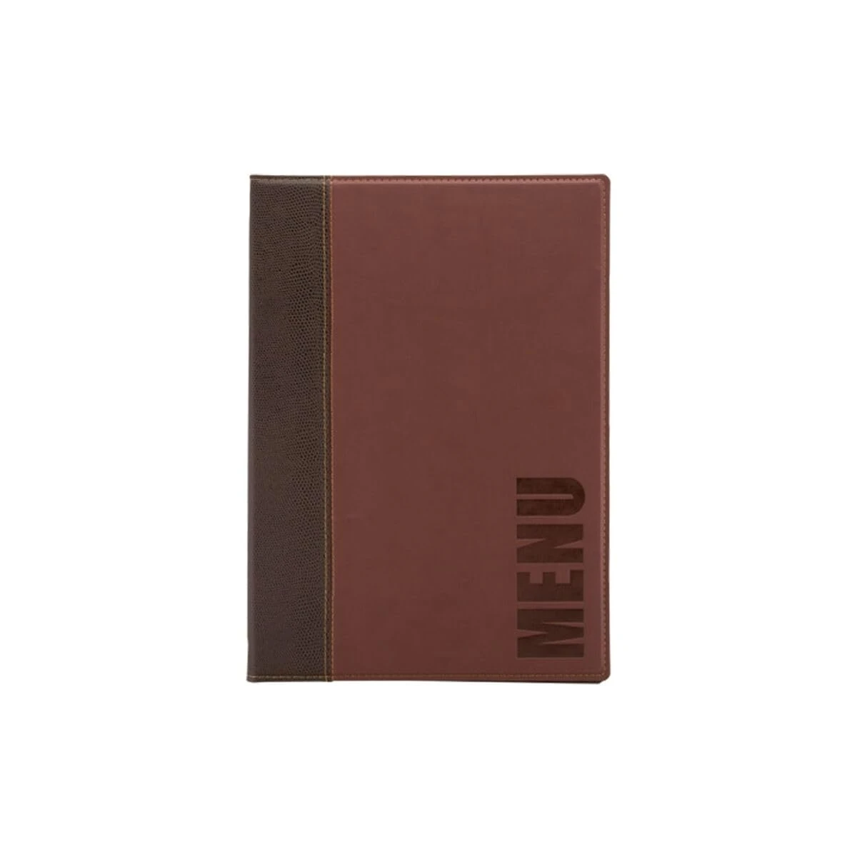 Securit Trendy Faux Leather A4 Menu Holder with 1 Double-Sided Insert, Wine Red (MC-TRA4-WR)