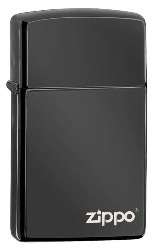Zippo Windproof Lighter - High Polish Black - Slim Case - Refillable for a Lifetime Use - Adjustable Flame - Gift Box - Metal Construction - Made in USA