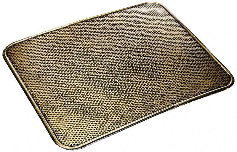 Kamino-Flam Antique Brass Floor Plate, Suitable as a Fireplace Base Plate, Rectangular Base for Stoves and Furnaces, Base Plate for Spark Protection, approx. 50 x 60 cm