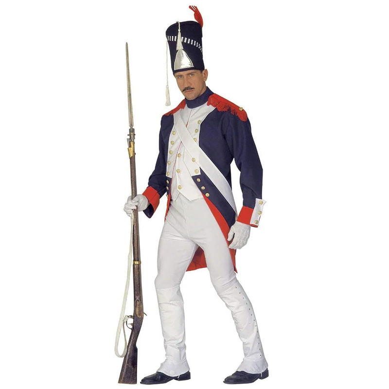 Mens Grenadier De La Garde Costume Medium UK 40/42" for Military Army War Fancy Dress