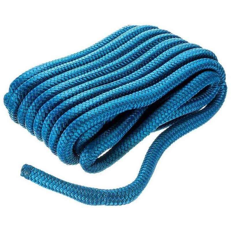 Seachoice Double-Braid Nylon Dock Line w/Eye Splice, Pre-Shrunk, Heat Stabilized, 3/4 in. X 35 Ft., Blue