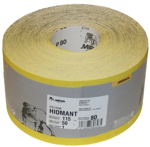 Mirka Hiomant Abrasive Sandpaper, 50m Roll, P80 Grit
