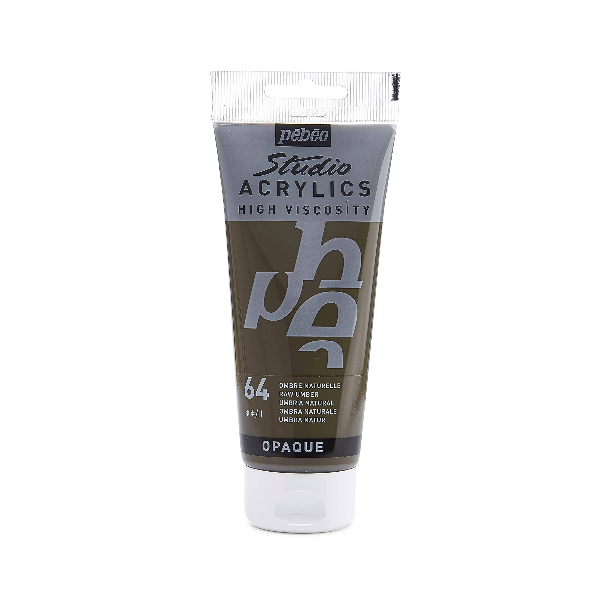 PEBEO Acrylic opaque paint - Green brown - 100 ml