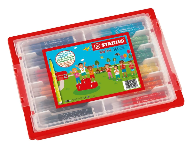STABILO Trio A-Z Fibre-Tip Pens - 144 Pack Classpack