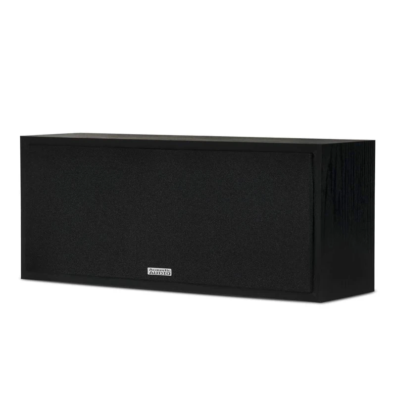 Acoustic Audio Psc-43 Dual 4" 2-Way Center Channel Loudspeaker 150 Watt - Black Ash Finish