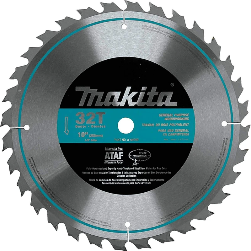 Makita A-94948 10-Inch Carbide-Tipped Saw Blade, 32-Teeth - Image 1