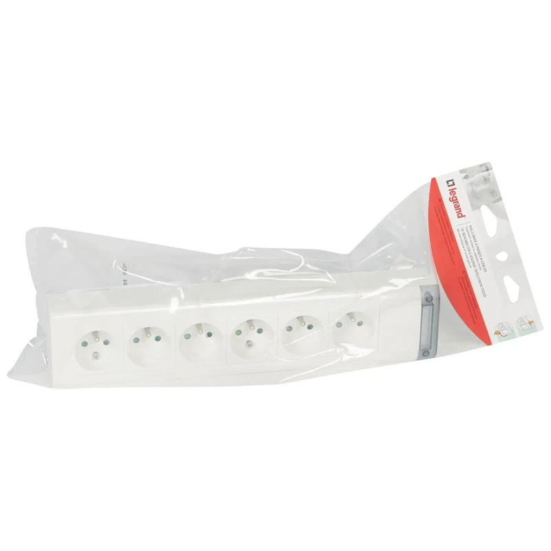 Legrand LEG50611 6-Way Splitter Socket with Earth Attachable Wireless [European Sockets]