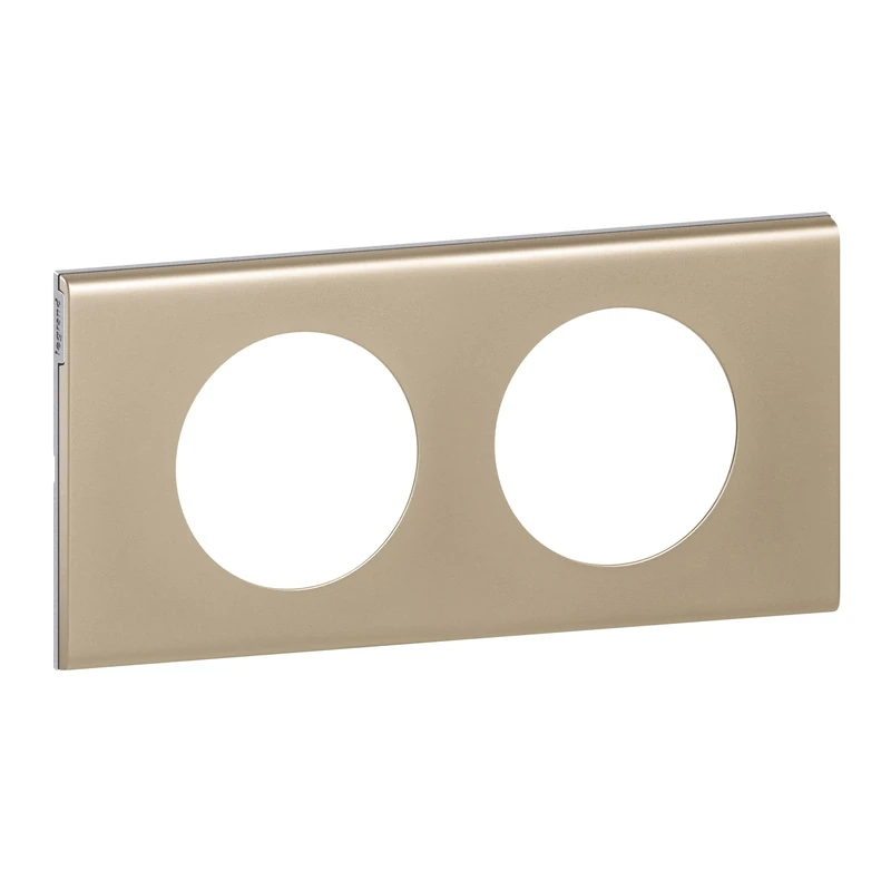 Legrand Céliane Plaque with 2 Holes, Grey, LEG69112