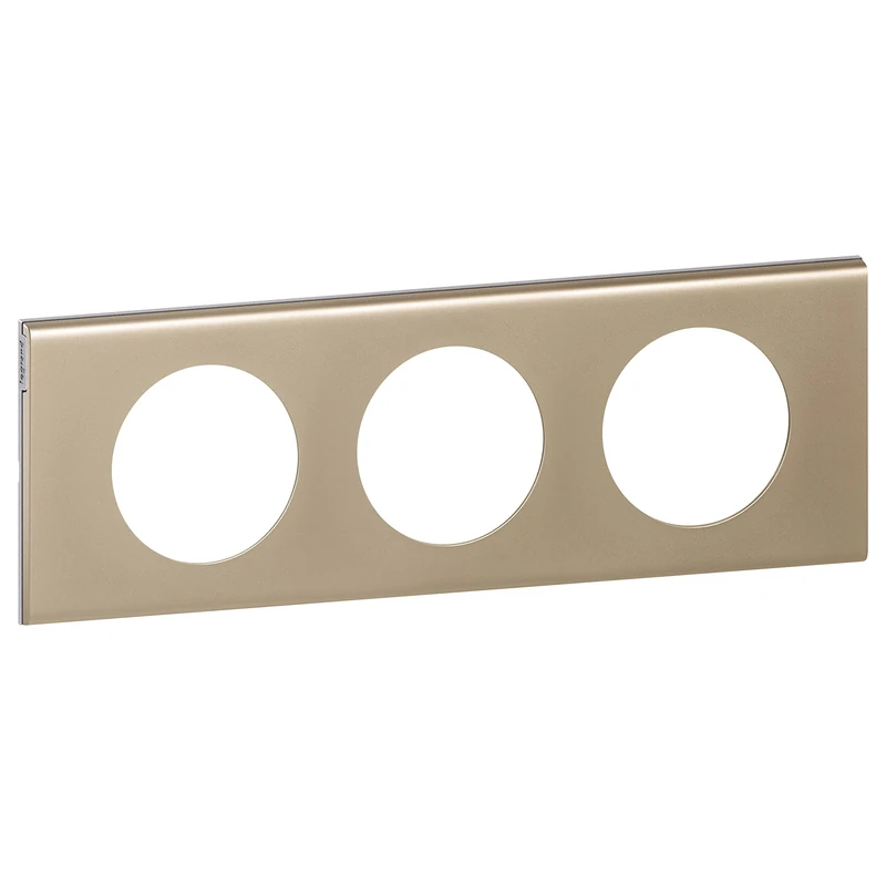Legrand Céliane2 Plaque with 3 Holes, Grey, LEG69113