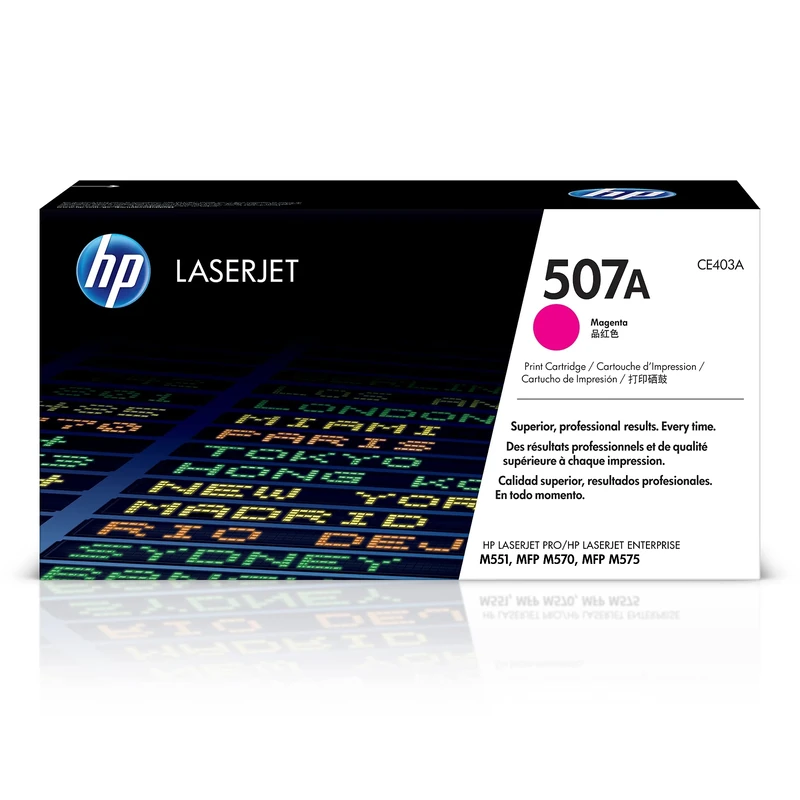 HP CE403A 507A Original LaserJet Toner Cartridge, Magenta, Single Pack
