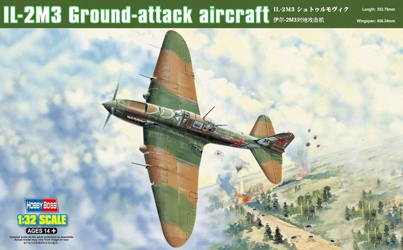 Hobbyboss 1:32 Scale IL-2M3 Ground Attack Aircraft Assembly Kit