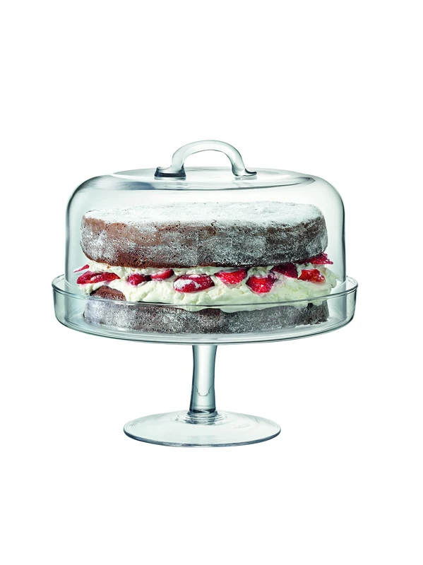 LSA International Serve Cakestand and Dome 25 cm, Ø26.5cm/Ø25cm