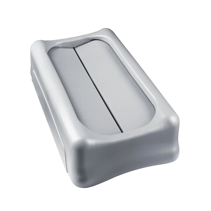 Rubbermaid Commercial Products Slim Jim Swing Lid Grey FG267360GRAY