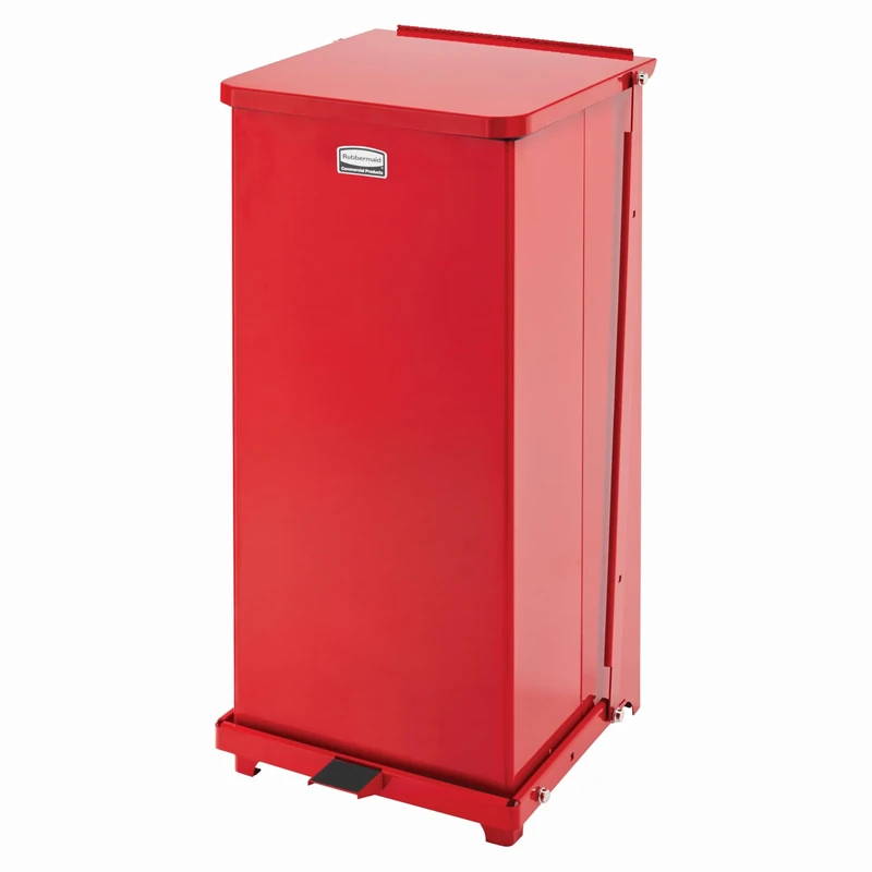 Rubbermaid Commercial Products Defenders Step-On Container 49 Litre Red FGST24EPLRD