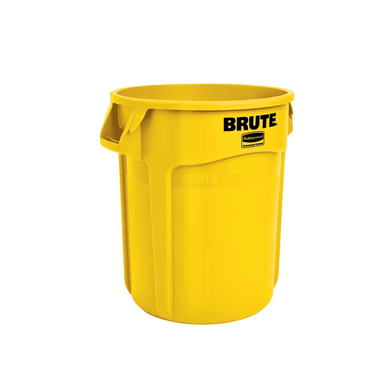 Rubbermaid Commercial Products Vented Brute Round Container 76 Litre Yellow FG262000YEL