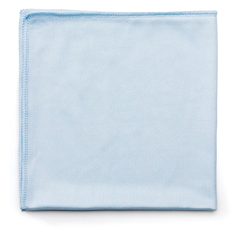 Rubbermaid Commercial Products FGQ63000BL00, Size 16 x 16 HYGEN Microfiber Glass/Mirror Cloth - Blue