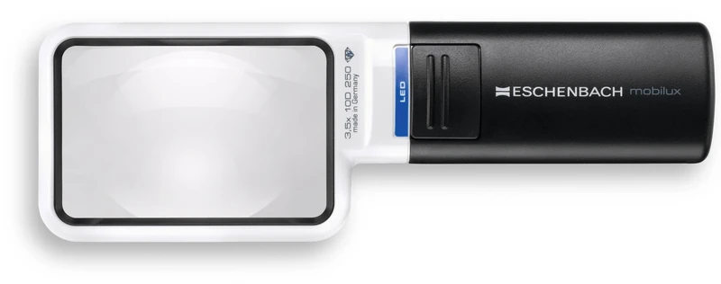 Eschenbach OPTIK 15113 Hand Magnifier with LED Lighting MobiluxLED 75 x 50 mm 3.5 x Magnification 75 x 50 mm