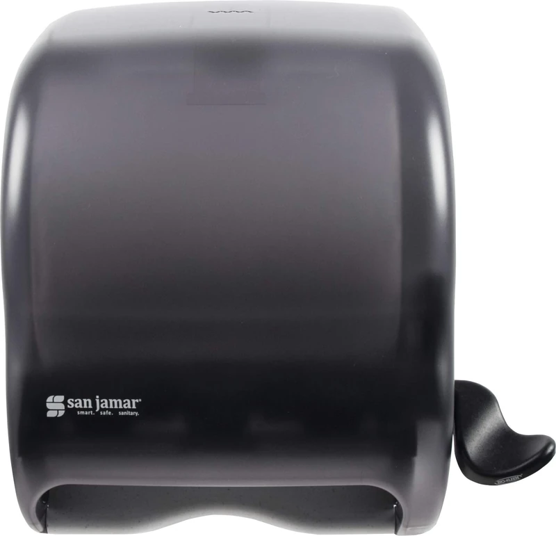 San Jamar T950TBK Element Lever Roll Towel Dispenser, Classic, Transparent Black Pearl