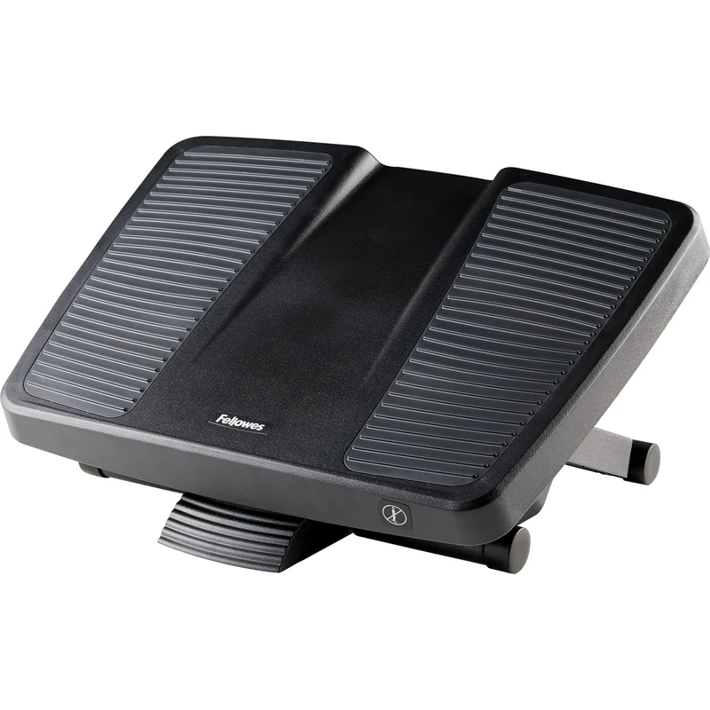 Fellowes Professional Series Ultra Ergonomic Foot Rest for Under Desk with three Height Adjustments and Massage Surface, Black