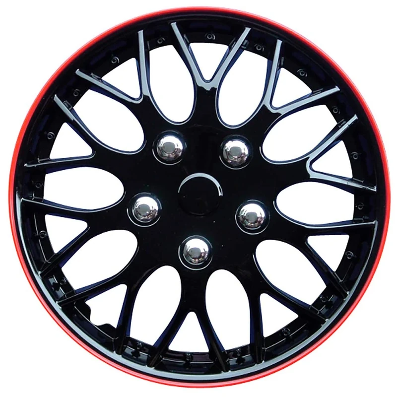 AutoStyle Set wheel covers Missouri 16-inch black/red rim