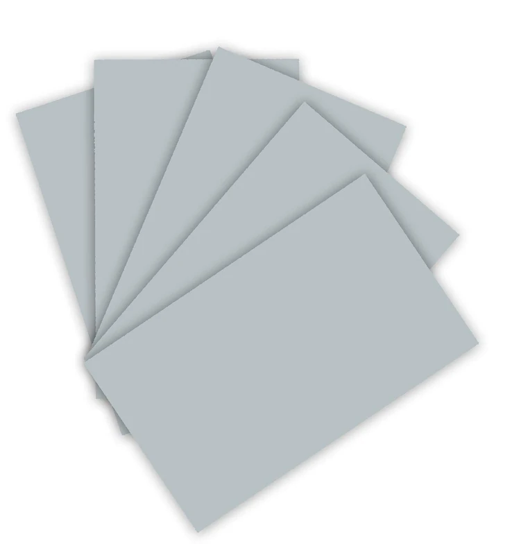 folia 6361 Coloured Paper 130 g/m², Coloured Drawing Paper in Silver Gloss, DIN A3, 50 Sheets, as a Base for Numerous Crafts - Image 1