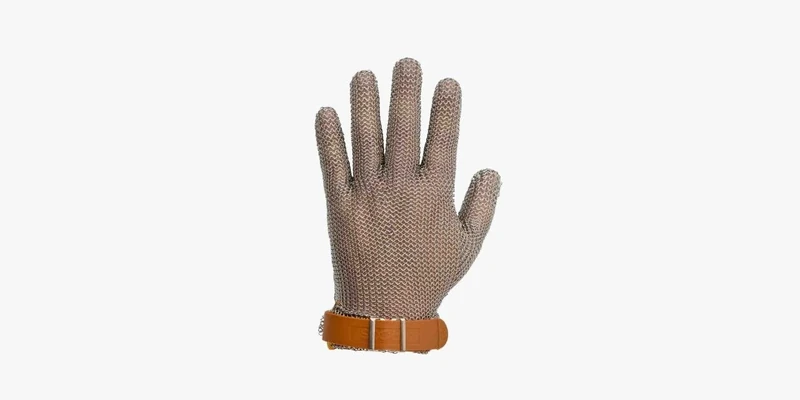 Arcos Safety Gloves - Chainmail Glove Safety Glove - Stainless Steel Size XXS 8" - Grey Color - Image 1