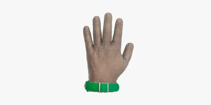 Arcos Safety Gloves - Chainmail Glove Safety Glove - Stainless Steel Size XS 9" - Grey Color