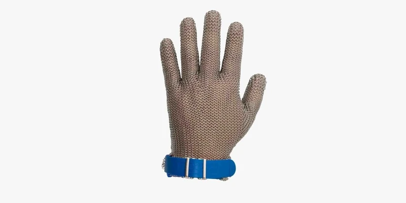 Arcos Safety Gloves - Chainmail Glove Safety Glove - Stainless Steel Size L 11" - Grey Color