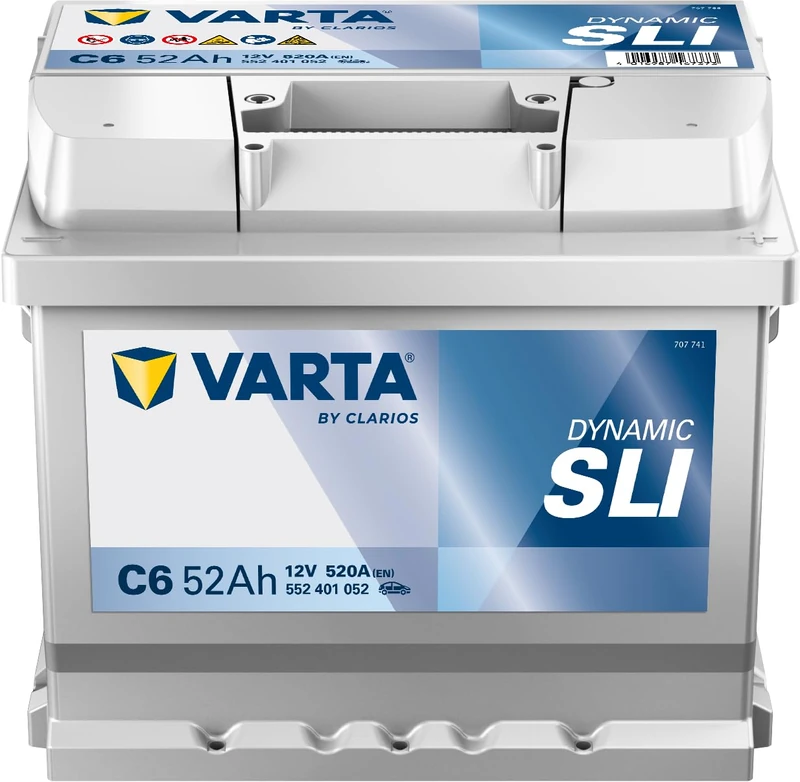Varta Silver Dynamic C6 Car Battery 5524010523162, 12V 52 mAh 520 A