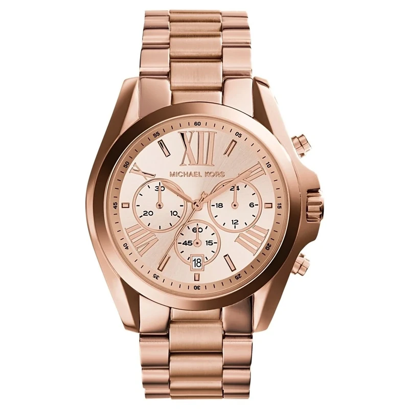 Michael Kors MK5503 Ladies Bradshaw Rose Gold Chronograph Watch