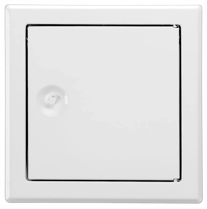 Inspection Door Sheet Steel White with Square Lock 20 x 20 cm
